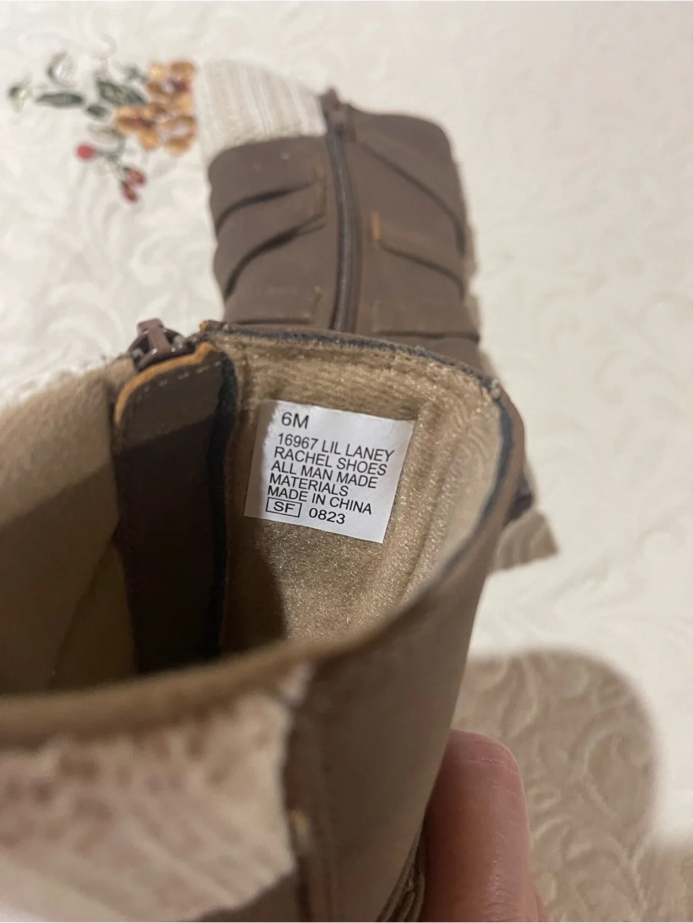 GIRL'S LIL LANEY RACHEL SHOES BOOTS SIZE 6 LIKE NEW - NUTMEG.